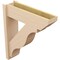 Ekena Millwork 8-in W x 28-in D x 32-in H Funston Slat Rough Cedar Woodgrain TimberThane Outlooker, Primed Tan OUTUR080X28X32FST24RCPR - alternate 2